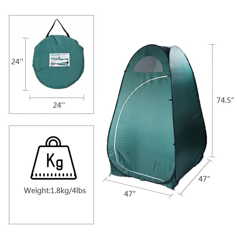 Portable Outdoor Popup Privacy Shelter Tent For Bathroom Toilet Shower Dressing Room 4