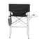 Tall Director Chair With Folding Footrest Black Iron Outdoor Indoor Use 1