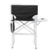 Tall Director Chair With Folding Footrest Black Iron Outdoor Indoor Use 1