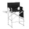 Tall Director Chair With Folding Footrest Black Iron Outdoor Indoor Use 0