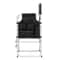 Tall Director Chair With Folding Footrest Black Iron Outdoor Indoor Use 2