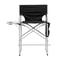 Tall Director Chair With Folding Footrest Black Iron Outdoor Indoor Use 3