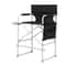 Tall Director Chair With Folding Footrest Black Iron Outdoor Indoor Use 4