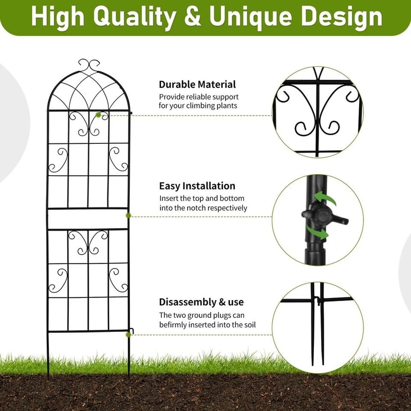 Rustproof Garden Trellis For Climbing Plants Durable Outdoor Plant Support 3