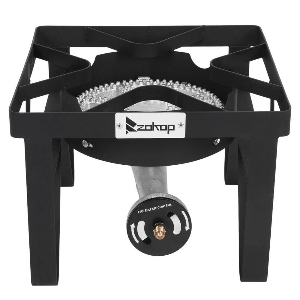 BTU Outdoor Camping Propane Burner Stove Gas Cooker Grill With Cast Iron Construction 3