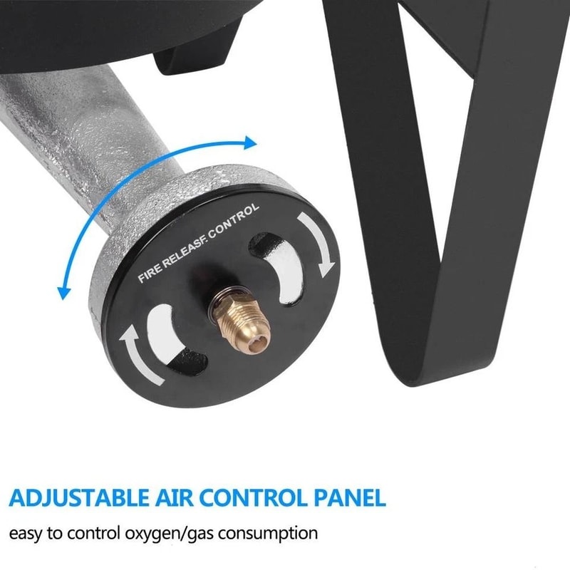 BTU Outdoor Camping Propane Burner Stove Gas Cooker Grill With Cast Iron Construction 4