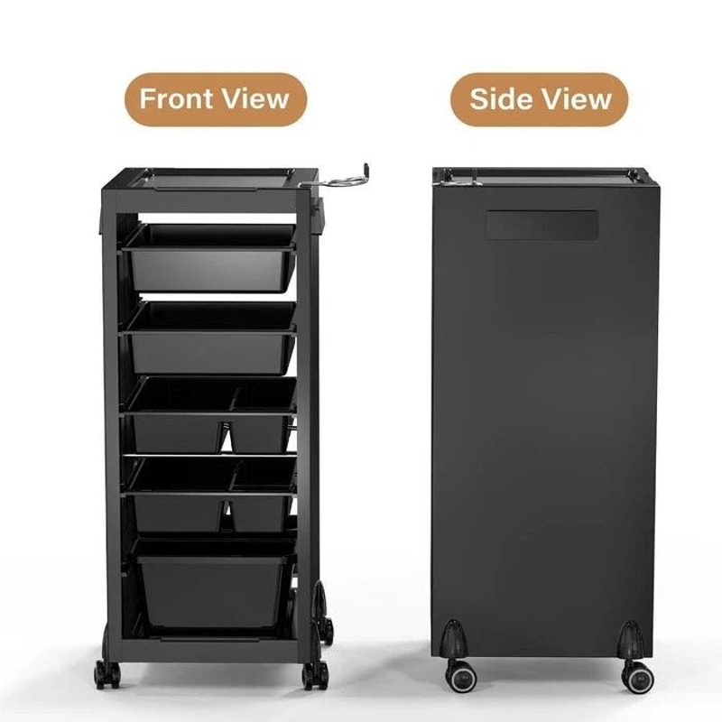 Rolling Salon Trolley Storage Cart With Drawers For Beauty Salon SPA Tattoo And Barber 4