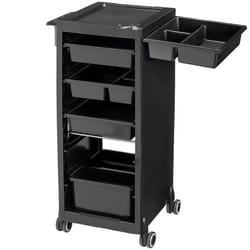 rolling salon trolley storage cart with drawers for beauty salon, spa, tattoo, and barber