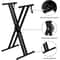 Adjustable Piano Stand And Keyboard Bench Set Portable DoubleX Construction Adjustable Height 4