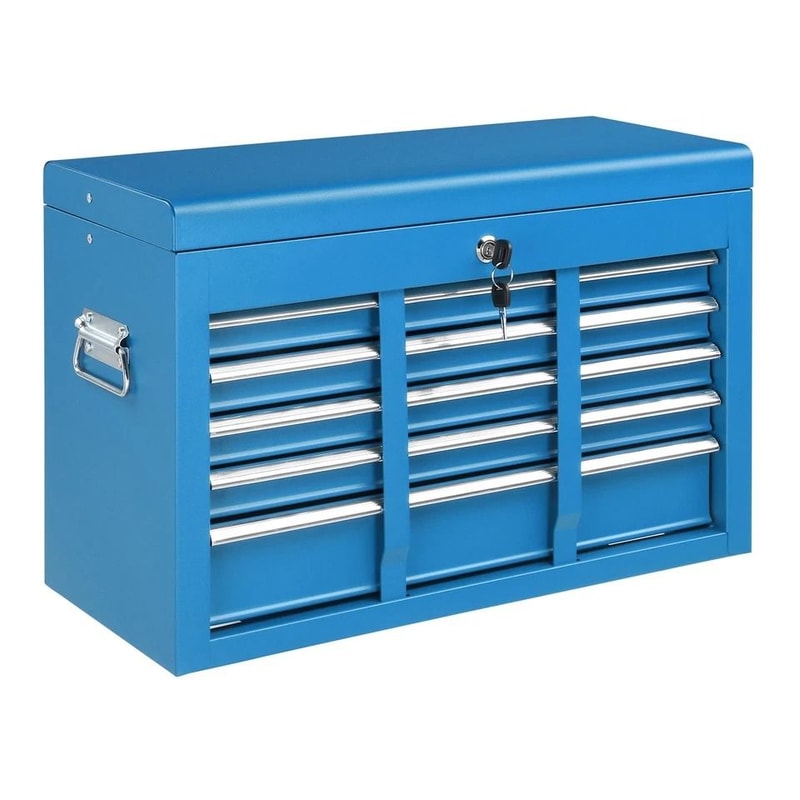 Drawer Tool Chest Storage Cabinet With Liners Durable Metal Toolbox Organizer 0