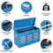 Drawer Tool Chest Storage Cabinet With Liners Durable Metal Toolbox Organizer 2