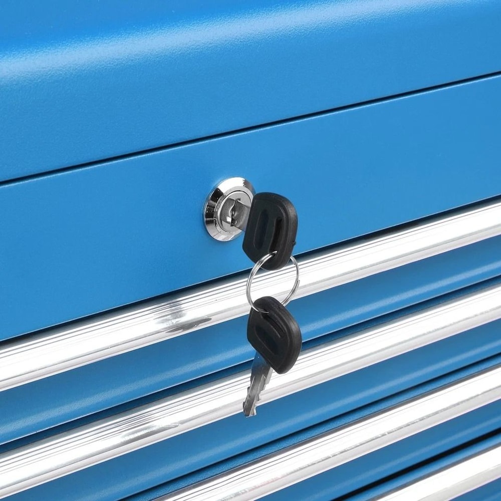 Drawer Tool Chest Storage Cabinet With Liners Durable Metal Toolbox Organizer 6