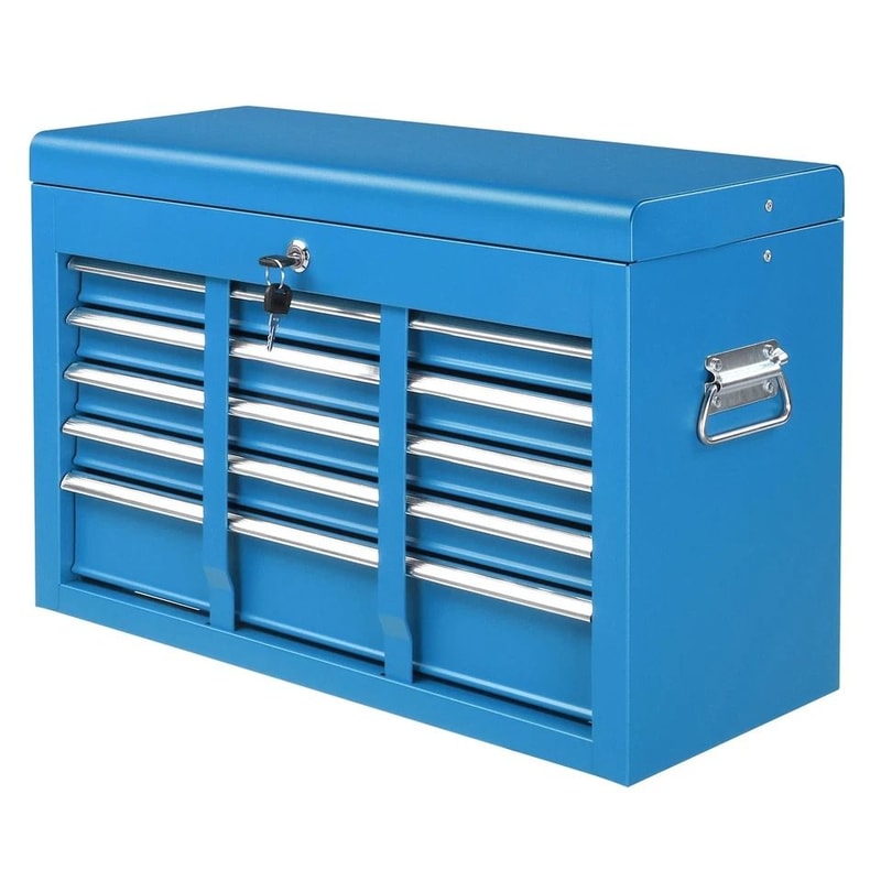 Drawer Tool Chest Storage Cabinet With Liners Durable Metal Toolbox Organizer 11