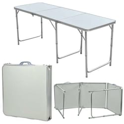 portable aluminum alloy folding table for home, office, patio & party