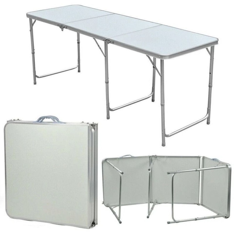 Portable Aluminum Alloy Folding Table For Home Office Patio Party 0