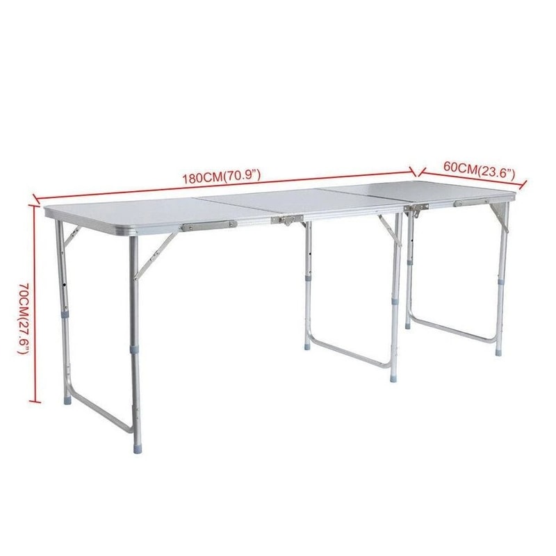 Portable Aluminum Alloy Folding Table For Home Office Patio Party 2