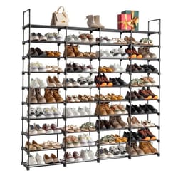 shoe rack organizer tier storage shelf stackable entryway shoe cabinet with hooks