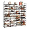 Shoe Rack Organizer Tier Storage Shelf Stackable Entryway Shoe Cabinet With Hooks 0