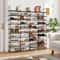 Shoe Rack Organizer Tier Storage Shelf Stackable Entryway Shoe Cabinet With Hooks 8