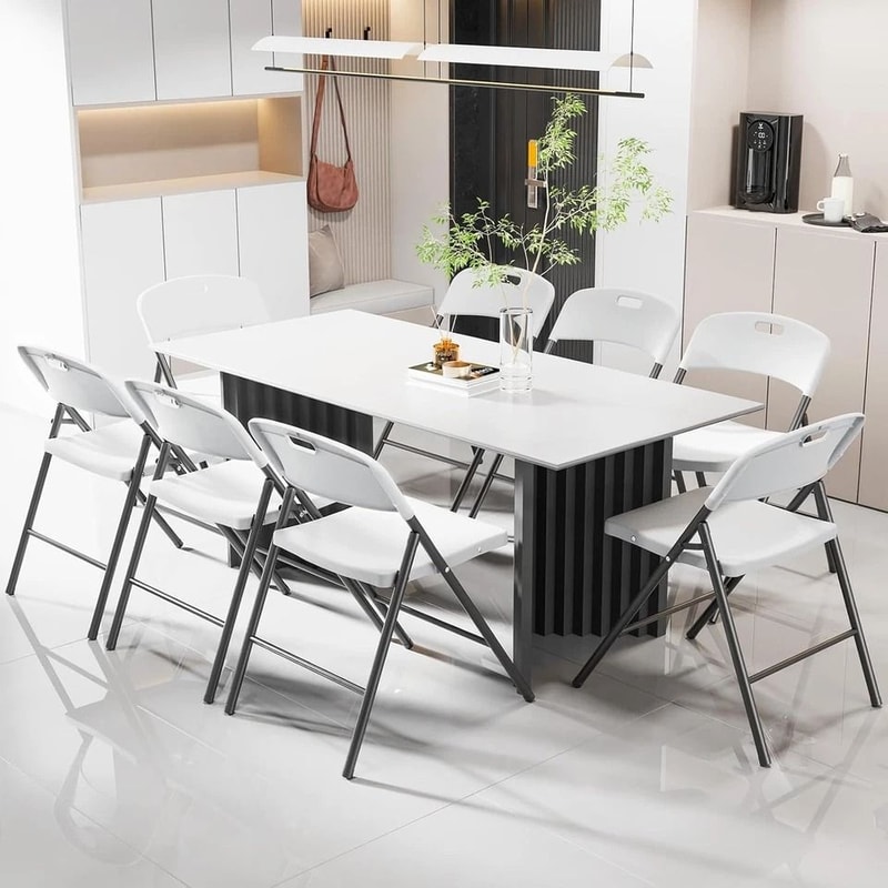 Commercial Plastic Folding Chairs Stackable Picnic Party Seats InOutdoor Portable Durable Easy Sto 2