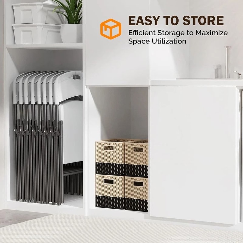 Commercial Plastic Folding Chairs Stackable Picnic Party Seats InOutdoor Portable Durable Easy Sto 3