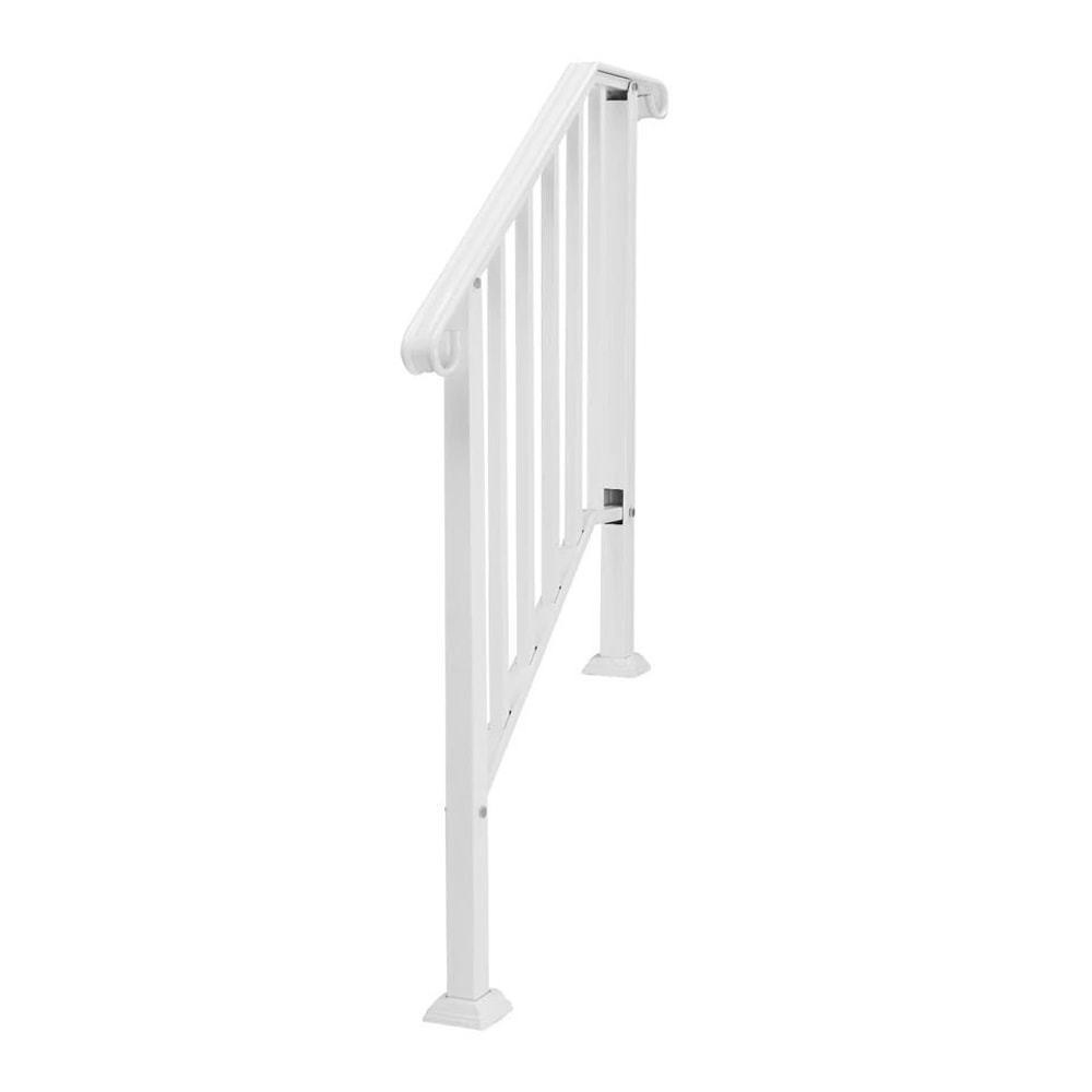 White Galvanized Iron Handrails Outdoor Stair Railing 1