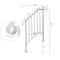White Galvanized Iron Handrails Outdoor Stair Railing 6