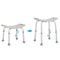 Heavy Duty Adjustable Bath Chair Shower Bench Stool For Elderly With Height Settings 4