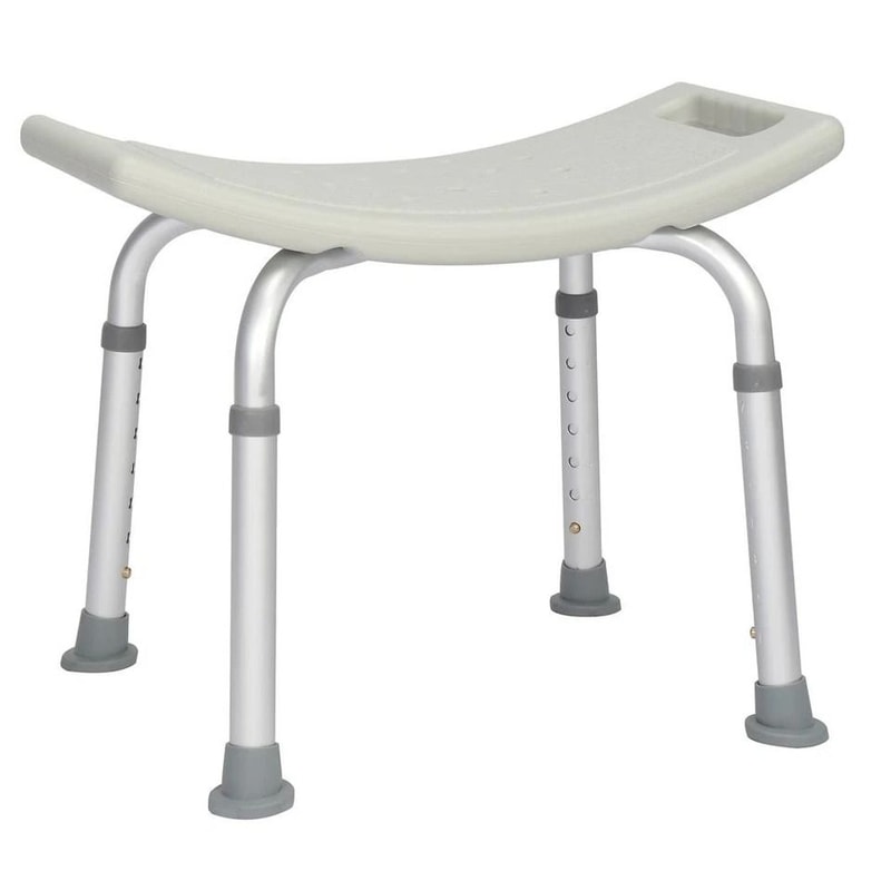 Heavy Duty Adjustable Bath Chair Shower Bench Stool For Elderly With Height Settings 5