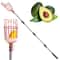 Adjustable Fruit Picker Tool With Basket Lightweight Stainless Steel Pole For Effortless Fruit Harv 0