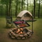 Swivel Campfire Grill Heavy Duty Steel Folding Cooking Grate For Outdoor Camping BBQ 0