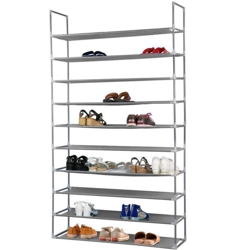Space Saving 10Tier Shoe Rack Adjustable Free Standing Organizer For Home Office 4