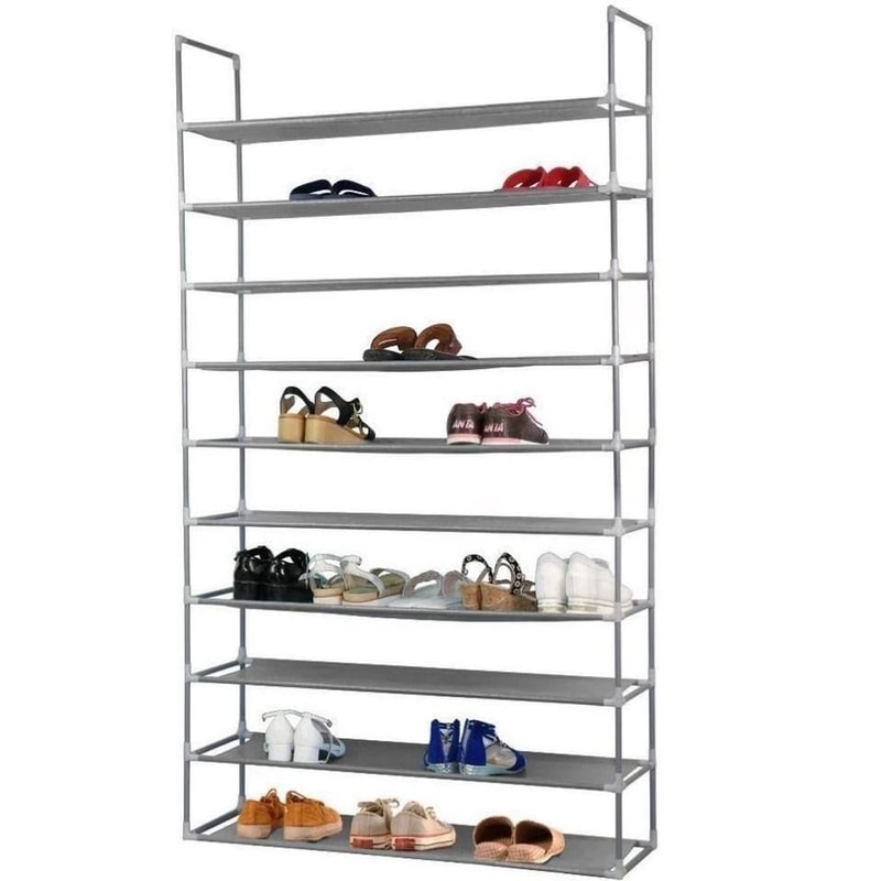 Space Saving 10Tier Shoe Rack Adjustable Free Standing Organizer For Home Office 4