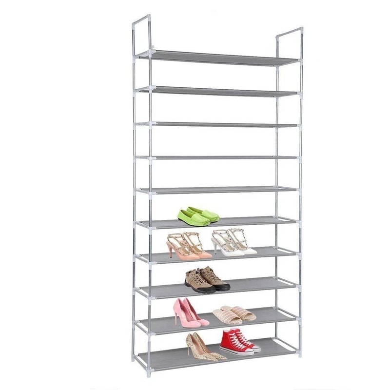 Space Saving 10Tier Shoe Rack Adjustable Free Standing Organizer For Home Office 0