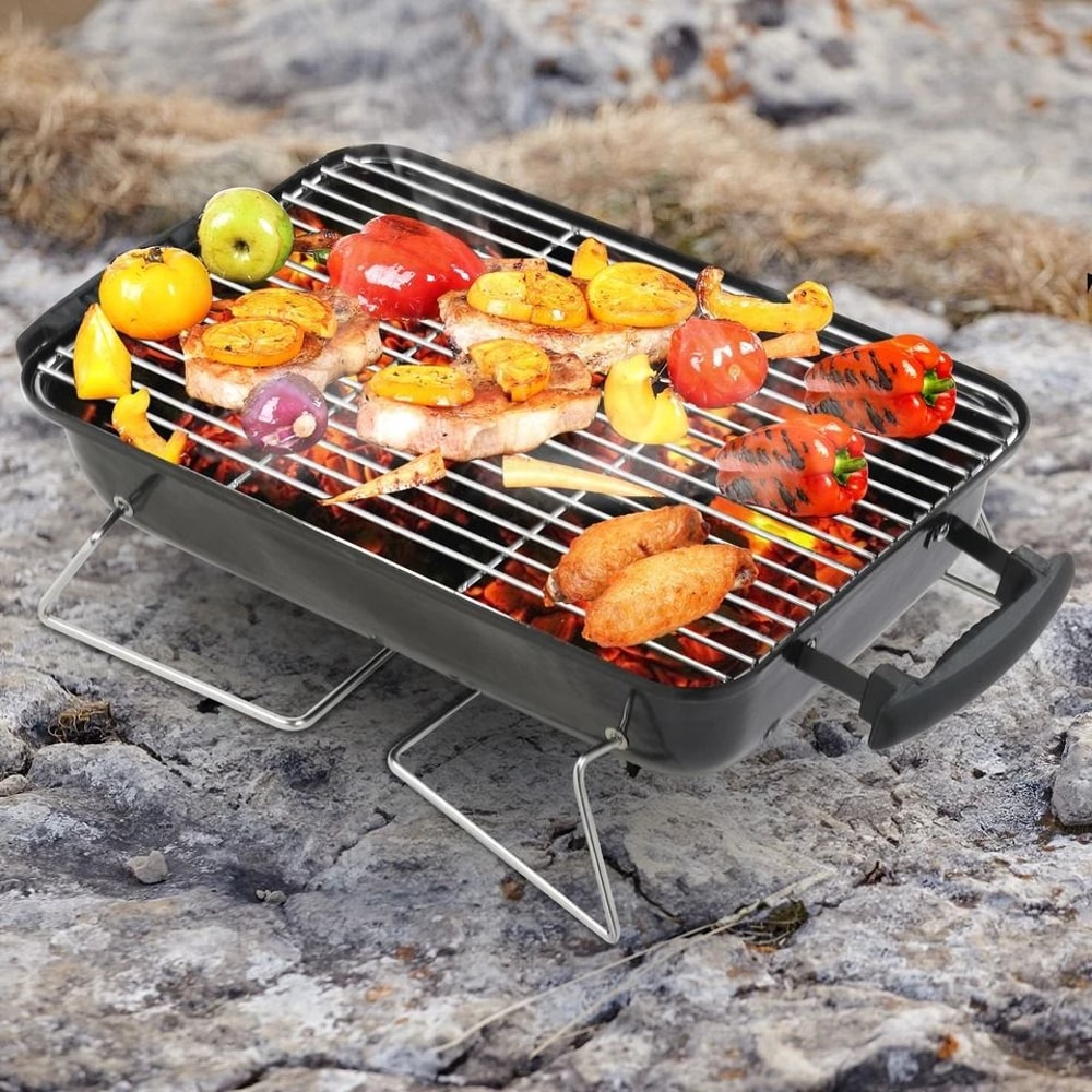 Compact Portable Charcoal Grill For Outdoor Adventures Ideal For Backyard Camping And Travel 1