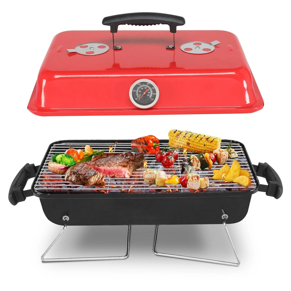 Compact Portable Charcoal Grill For Outdoor Adventures Ideal For Backyard Camping And Travel 0