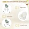 Adjustable Baby High Chair With Point Safety Harness And Footrest 1