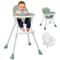 Adjustable Baby High Chair With Point Safety Harness And Footrest 7