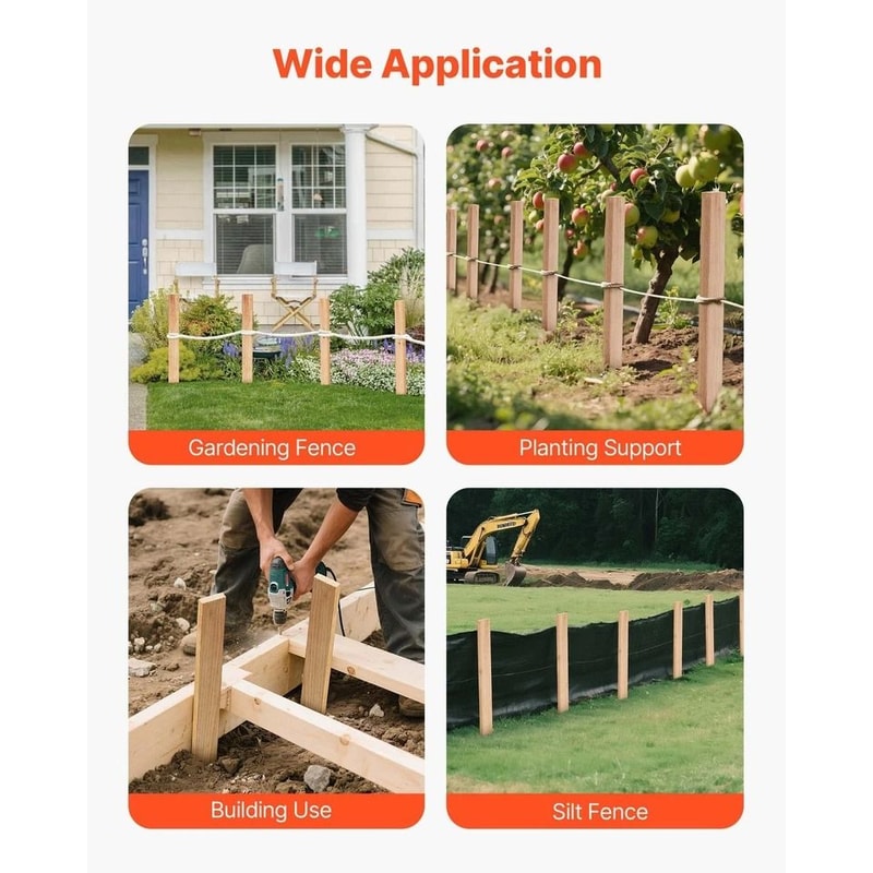 Wooden Garden Stakes Durable Fir Wood 4