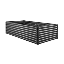 galvanized metal raised garden bed outdoor planter box for vegetables & flowers
