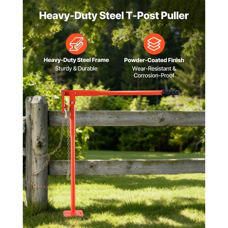 Heavy Duty TPost Puller Efficient Fence Post Remover For Metal Wood 1