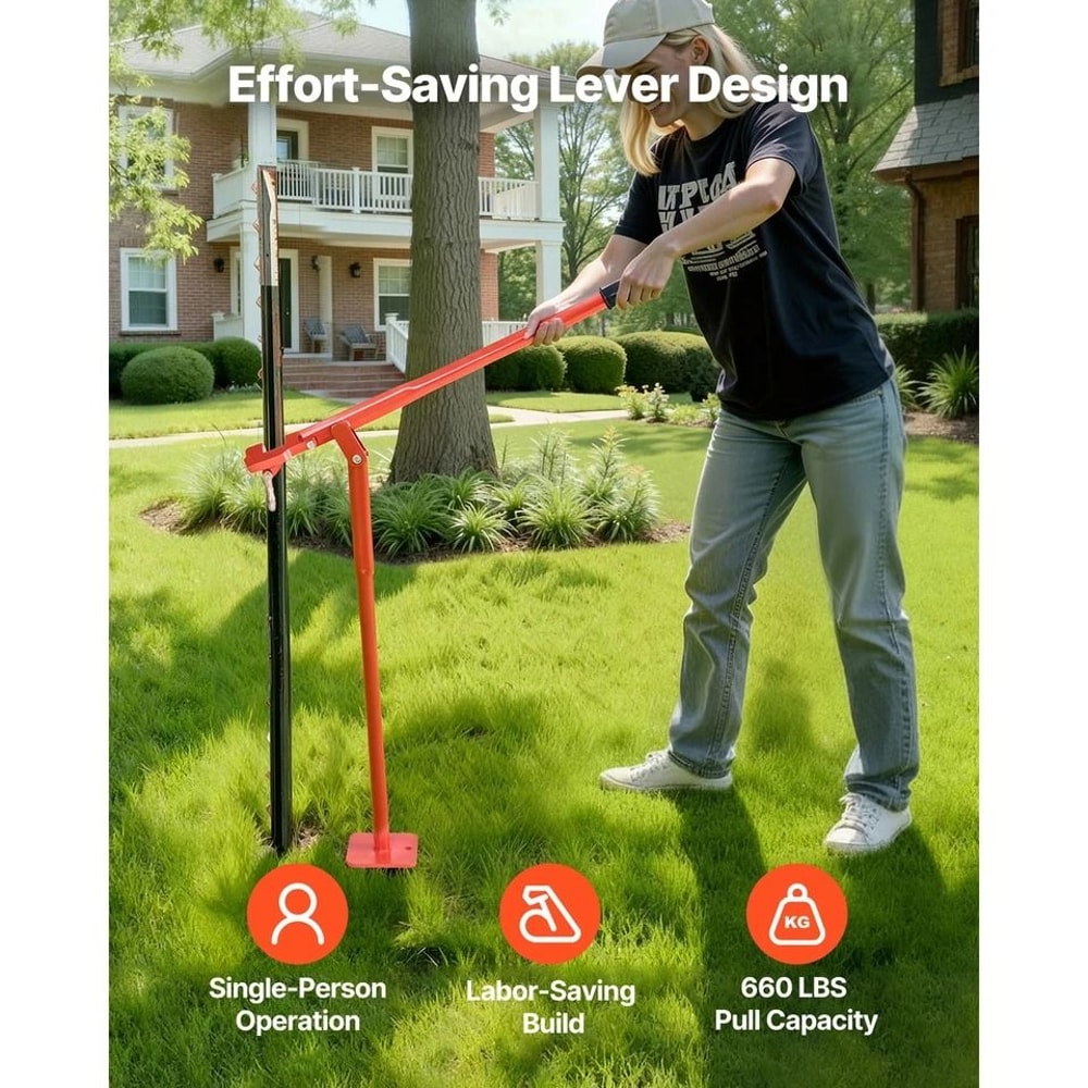 Heavy Duty TPost Puller Efficient Fence Post Remover For Metal Wood 2