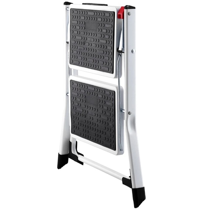 Foldable Step Stool Ladder Adjustable Height Max Load Easy Storage Stability 5