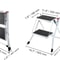 Foldable Step Stool Ladder Adjustable Height Max Load Easy Storage Stability 7