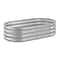 Metal Raised Garden Bed Durable Galvanized Planter Box In Silver Finish For Outdoor Gardening 0