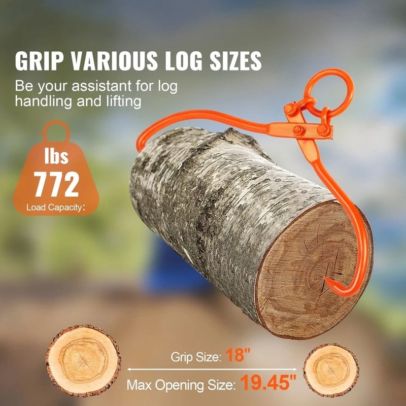 HeavyDuty Log Skidding Tongs Claw Lifting Tool Capacity Durable Steel 1