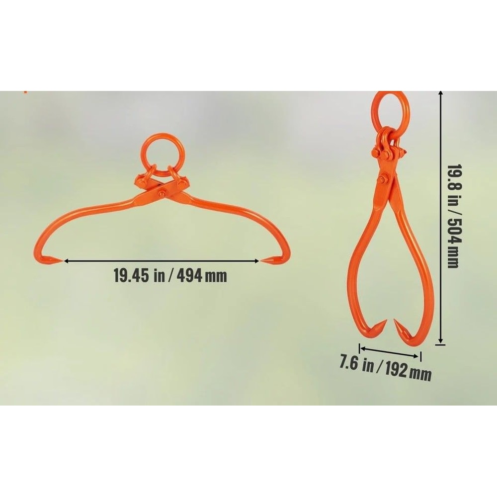 HeavyDuty Log Skidding Tongs Claw Lifting Tool Capacity Durable Steel 6