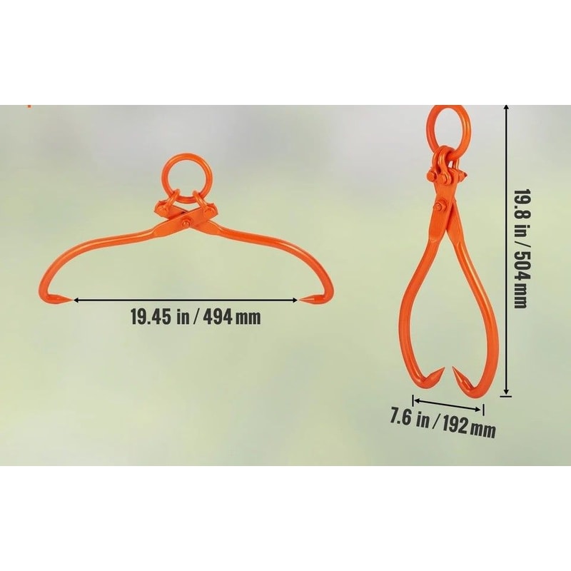 HeavyDuty Log Skidding Tongs Claw Lifting Tool Capacity Durable Steel 6