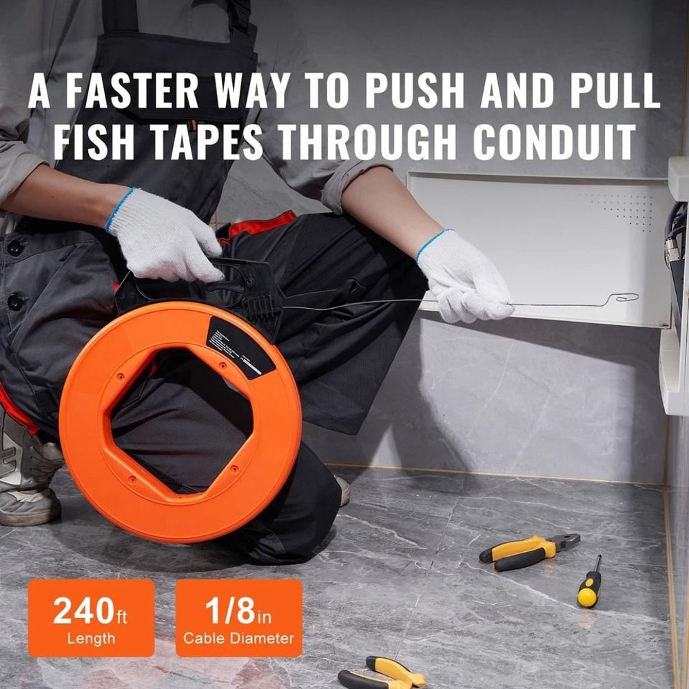 Steel Fish Tape Cable Puller With HighImpact Plastic Case 1