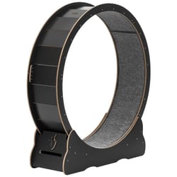 wooden cat exercise wheel carpeted runway for indoor play & physical activity